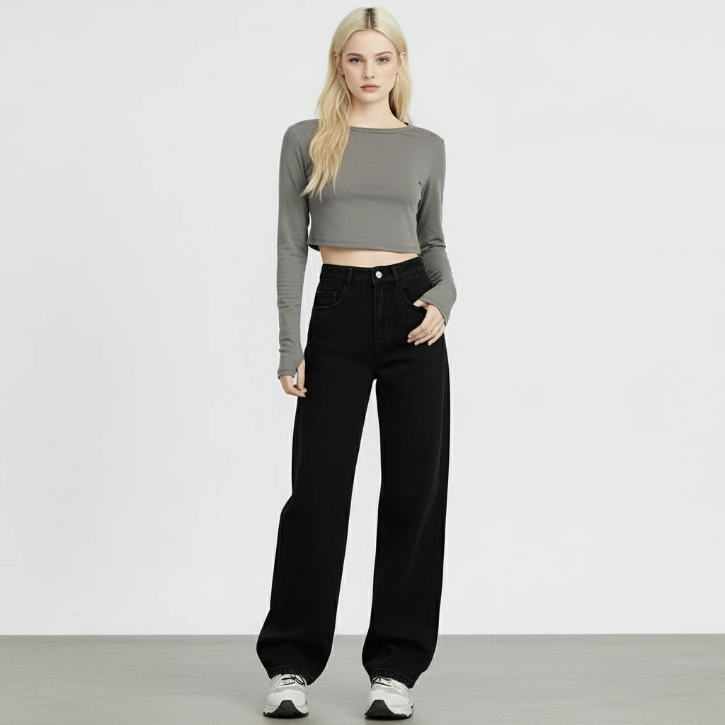 Warm & Stylish Arivah Double Buckle Jeans™