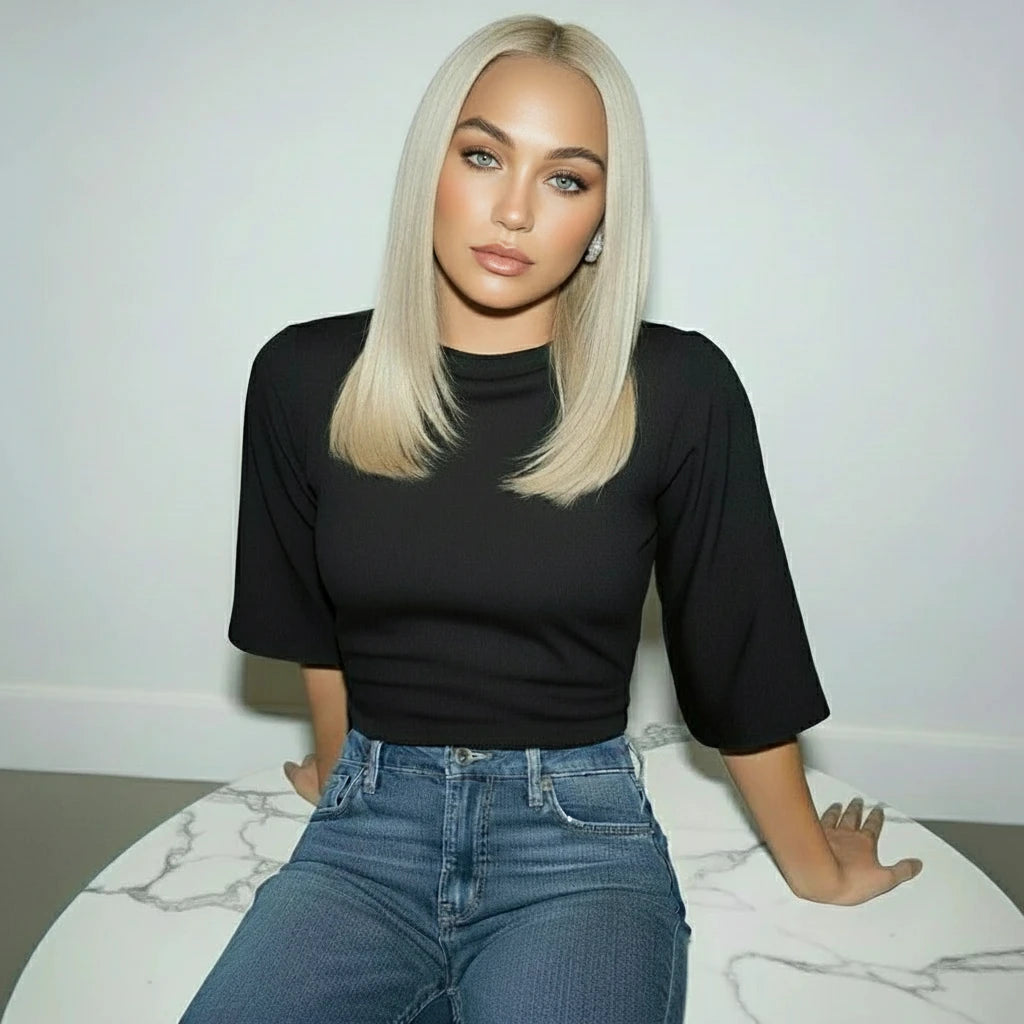 Arivah gray corset cropped T-shirt™