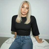 Arivah gray corset cropped T-shirt™