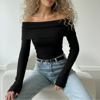 Arivah Off-Shoulder Ribbed Crop Top™
