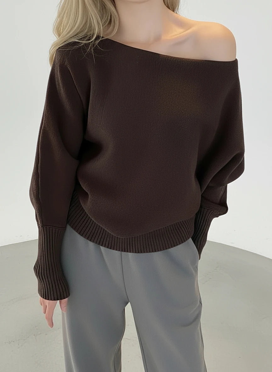 Chic Off-Shoulder Autumn SweaterTM